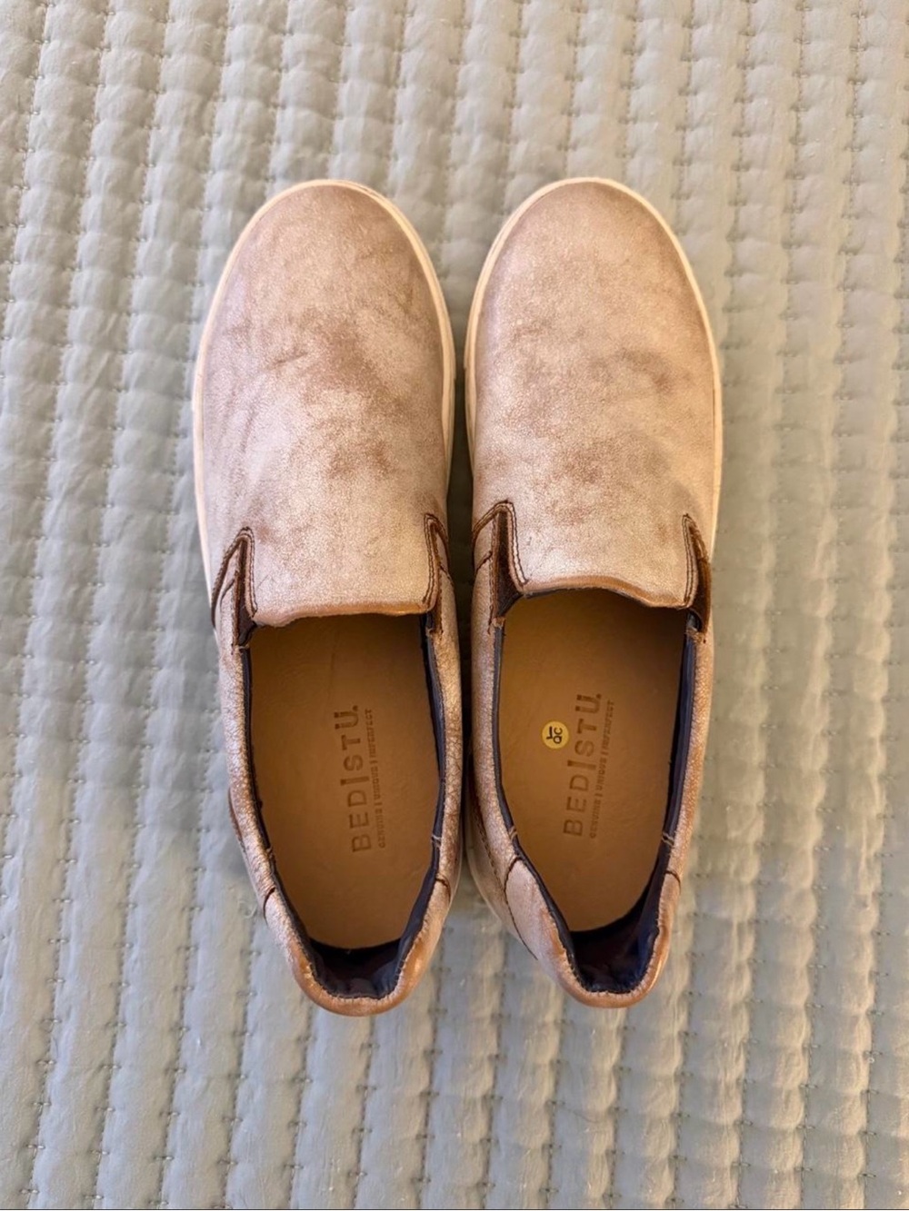 BED|STU Women’s Metallic Blush Slip-On Loafers